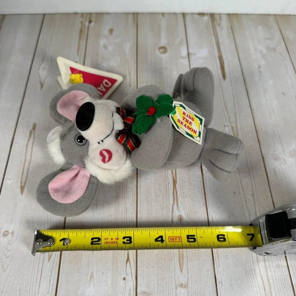 Dakin Kissmas Mouse Plush Vintage Christmas‎ Kiss The Season w/Tag